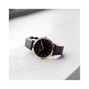 Petit/lady gold plated stainless steel black