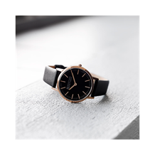 Petit/lady rosegold plated stainless steel black