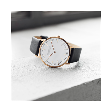 Unisex rosegold plated stainless steel white
