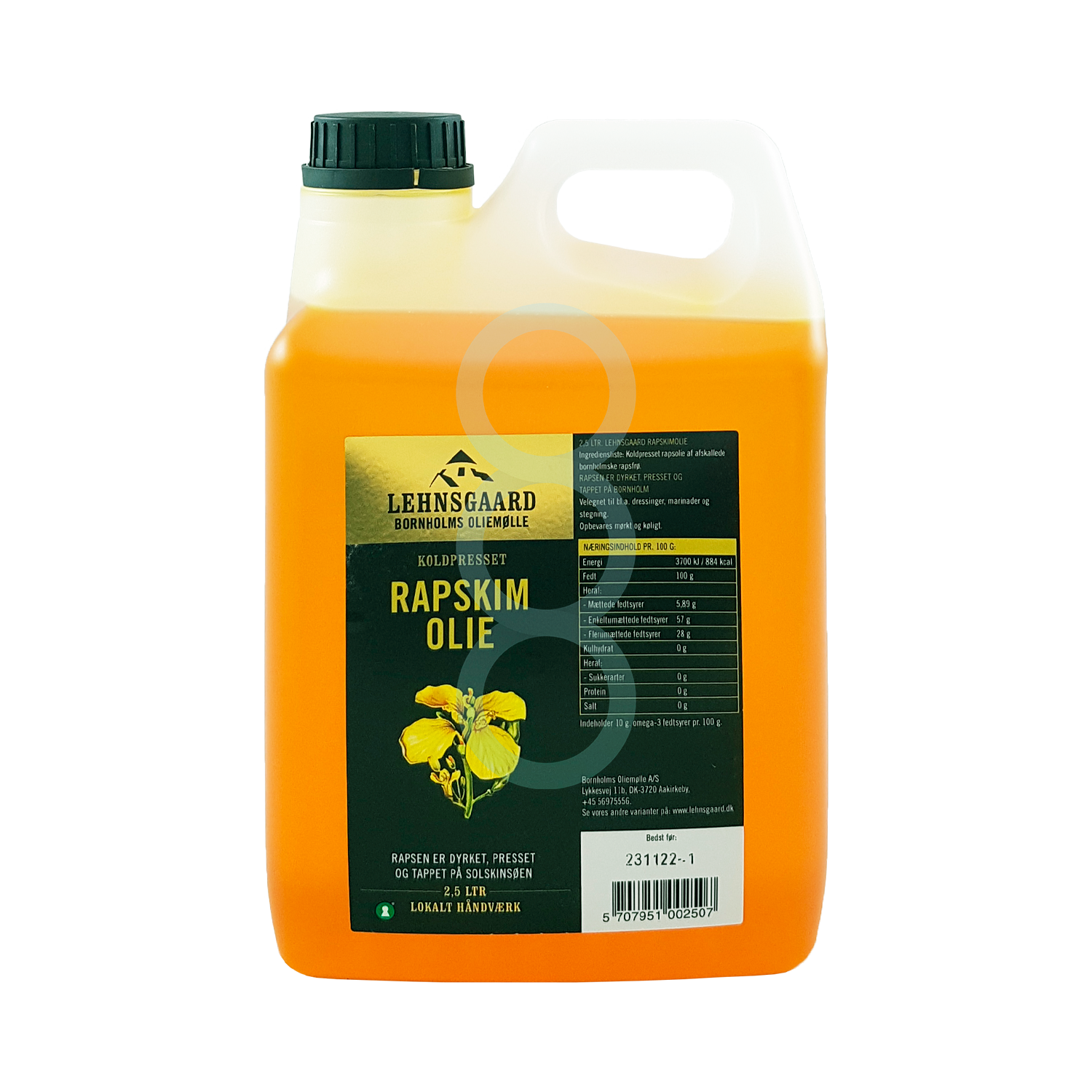 Rapskimolie - 2,5 ltr