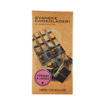 Ren Mørk Chokolade med Lakrid & Hindbær - 100g