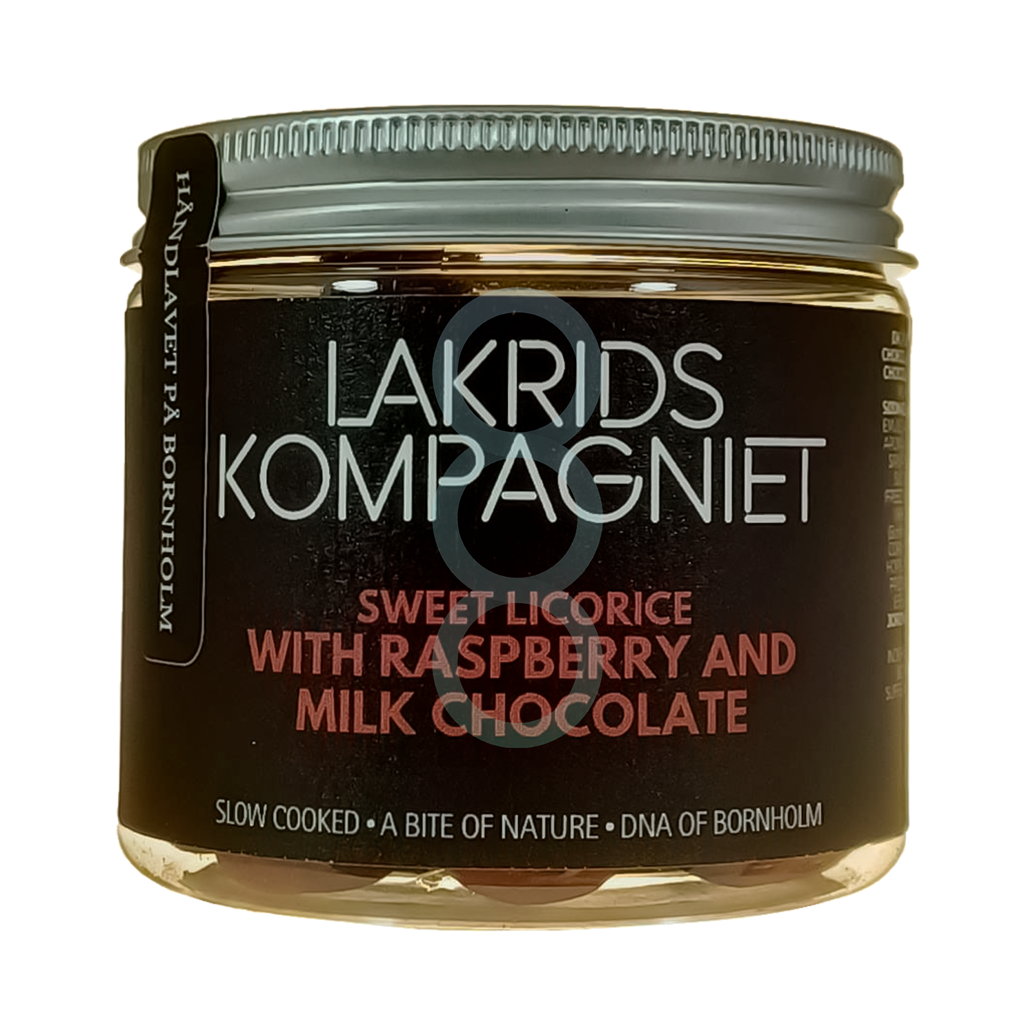 Sød Lakrids med Mælkechokolade og Smag af Hindbær - Ded e Då Livæl Hondans - 130g